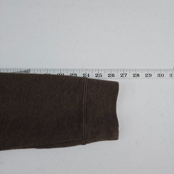 Polo Ralph Lauren Brown 1/4 Zip Pullover Sweatshirt XXL Cotton Knit Green Logo 5 - Picture 7 of 10